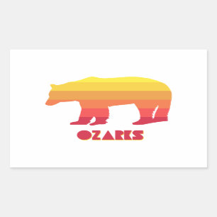 Pegatina Rectangular Ozarks Bear