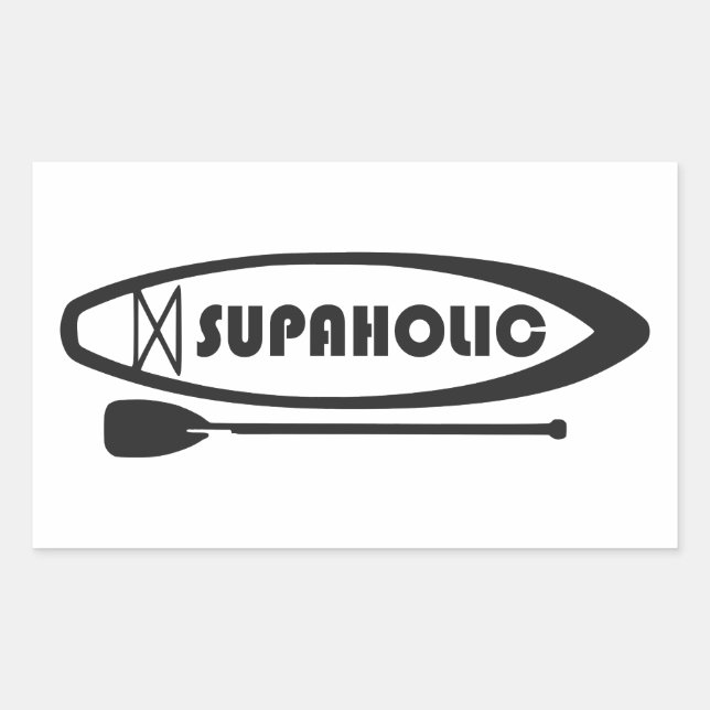 Pegatina Rectangular Paddleboarding por Standup Supaholic (Anverso)