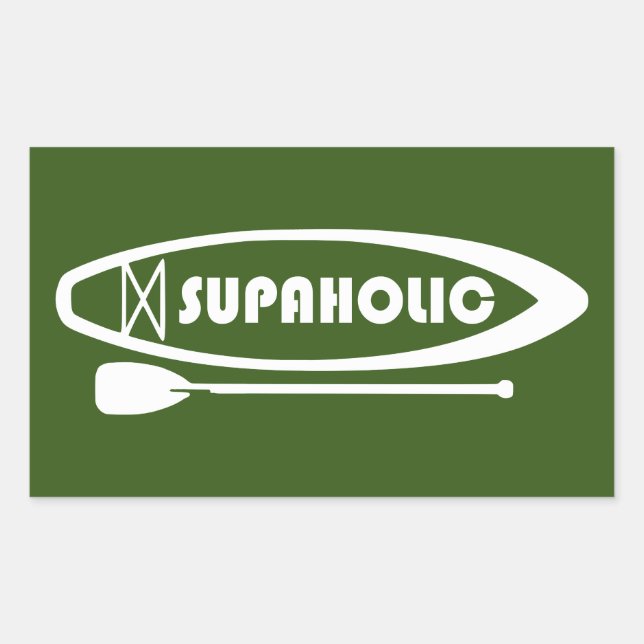 Pegatina Rectangular Paddleboarding por Standup Supaholic (Anverso)
