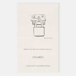 Pegatina Rectangular Padlock Ex Libris Bookplate -Library Label 