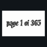Pegatina Rectangular Page 1 of 365<br><div class="desc">Page 1 of 365...  Happy New Year!</div>