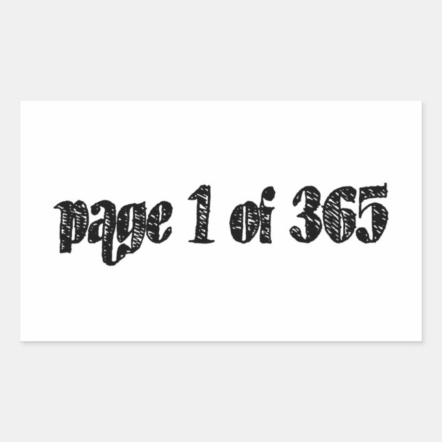 Pegatina Rectangular Page 1 of 365 (Anverso)