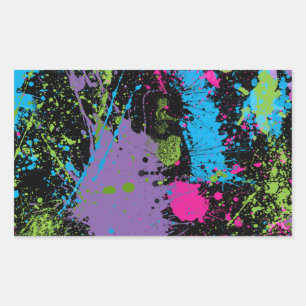 Pegatina Rectangular Paint Splater