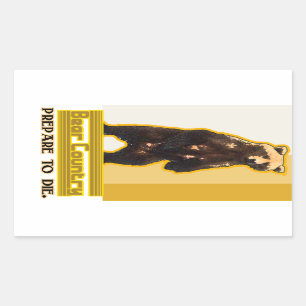 Pegatina Rectangular País del oso