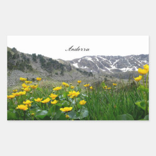 Pegatina Rectangular Paisaje de Andorra