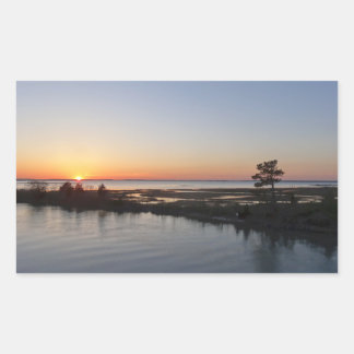 Pegatina Rectangular Paisaje de Chincoteague Sunset I Virginia
