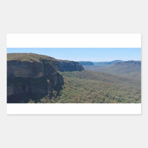 Pegatina Rectangular Paisaje de Grose Valley cerca de Blackheath