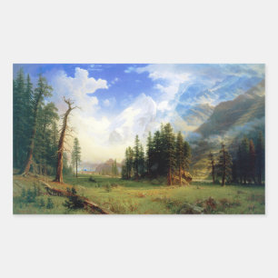 Pegatina Rectangular Paisaje de montaña