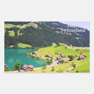 Pegatina Rectangular Paisaje de Suiza