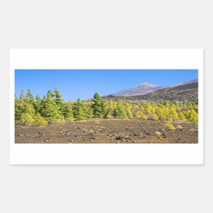 Pegatina Rectangular Paisaje del parque nacional de Teide en Tenerife