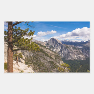Pegatina Rectangular paisaje Half Dome, California