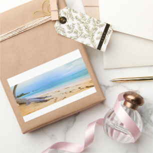 Pegatina Rectangular Paisaje marítimo del Caribe