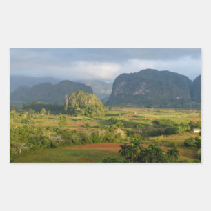Pegatina Rectangular Paisaje panorámico del valle, Cuba