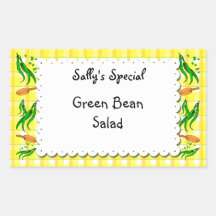 Palabras de cadena Pegatinas de alimentos Personal