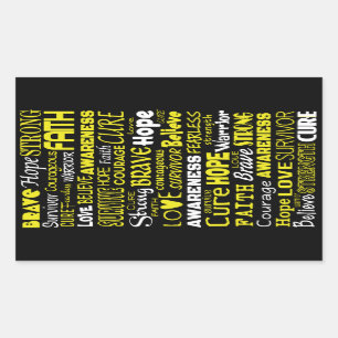 Pegatina Rectangular Palabras de sensibilización... Endometriosis