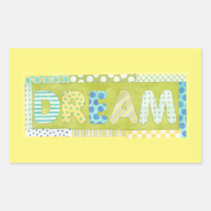 Pegatina Rectangular Palabras inspiradoras de Megan Meagher   Sueño