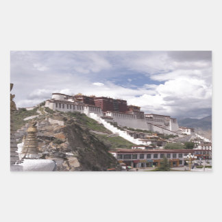 Pegatina Rectangular Palacio Potala en el Tíbet