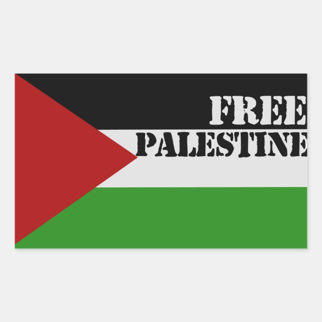 Pegatina Rectangular Palestina Libre (Anverso)