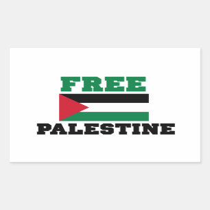 Pegatina Rectangular Palestina Libre