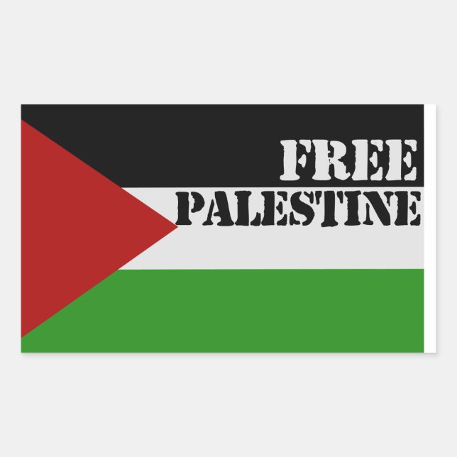 Pegatina Rectangular Palestina Libre (Anverso)