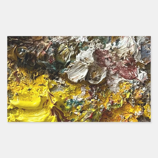 Pegatina Rectangular Paleta del artista #1 (Anverso)