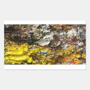 Pegatina Rectangular Paleta del artista #1