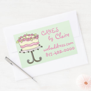 Pegatina Rectangular Panadería personalizada