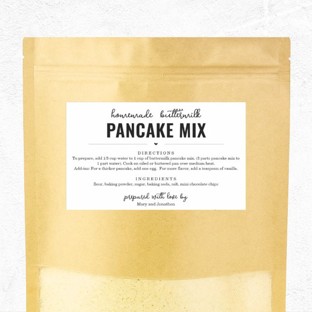 Pegatina Rectangular Pancake Mix Gift Label (Subido por el creador)