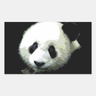 Pegatina Rectangular Panda