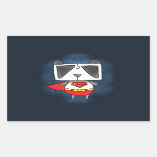 Pegatina Rectangular Panda estupenda