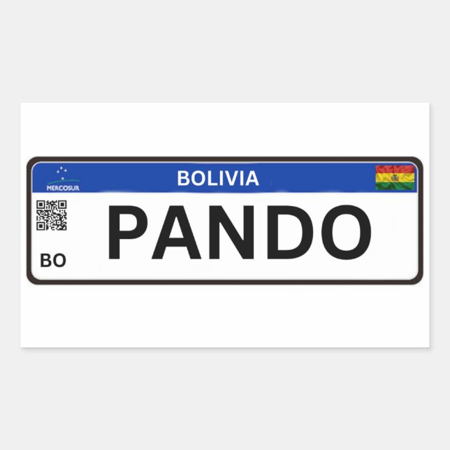 Pegatina Rectangular Pando Mercosur (Anverso)