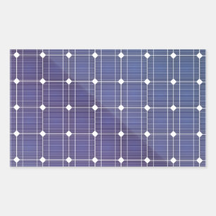 Pegatina Rectangular Panel solar sobre blanco