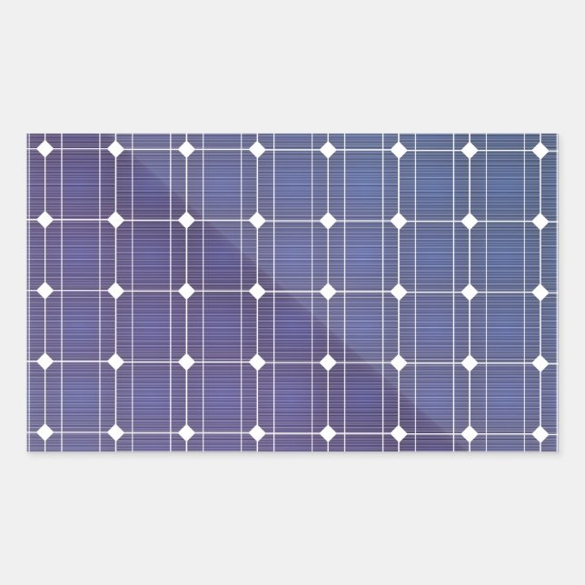 Pegatina Rectangular Panel solar sobre blanco (Anverso)