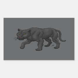 Pegatina Rectangular Pantera negra