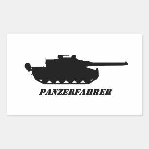 Pegatina Rectangular panzerfahrer