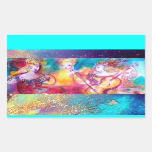 Pegatina Rectangular Papel de regalo de concierto de música TRIO HARMON