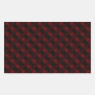 Pegatina Rectangular Papel Pintado de Terciopelo Rojo Vintage Diseño Ab