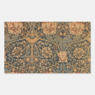 Pegatina Rectangular Papel pintado rico de madreselva de William Morris