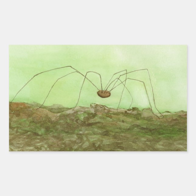 Pegatina Rectangular Papi Long Legs (Anverso)