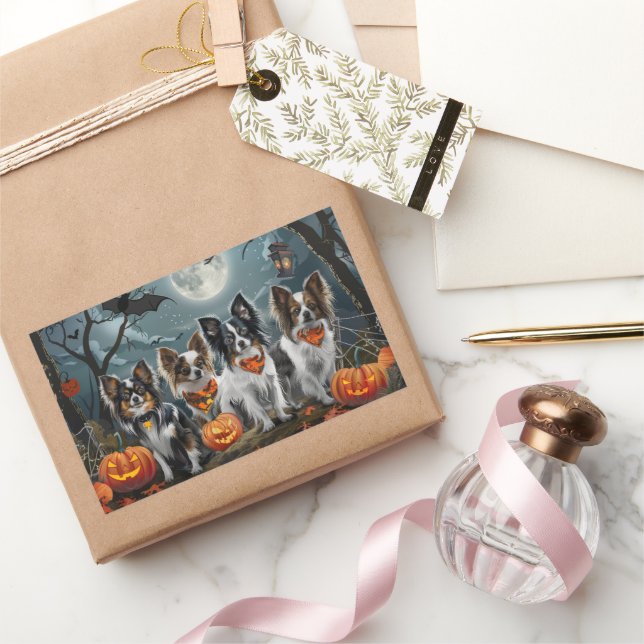 Pegatina Rectangular Papillon Halloween Spooky (Regalar)