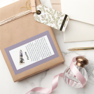 Pegatina Rectangular Paquete Gemstone Fluorite Crystal