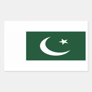 Pegatina Rectangular Paquistán/bandera paquistaní