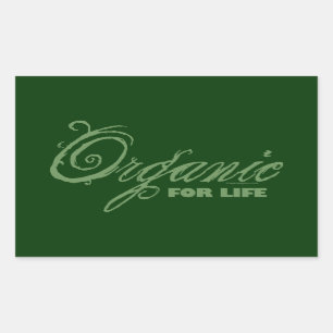 Pegatina Rectangular Para la vida, orgánico