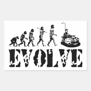 Pegatina Rectangular Parachoque Cars Dodgem Fun Sport Evolution Art
