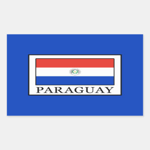 Pegatina Rectangular Paraguay