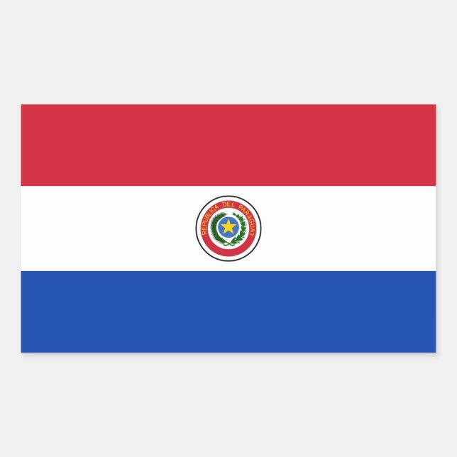 PEGATINA RECTANGULAR PARAGUAY (Anverso)