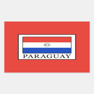 Pegatina Rectangular Paraguay