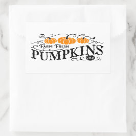 Pegatina Rectangular Parche de calabaza para granjas
