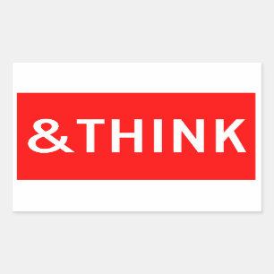 PEGATINA RECTANGULAR PARE Y PIENSE