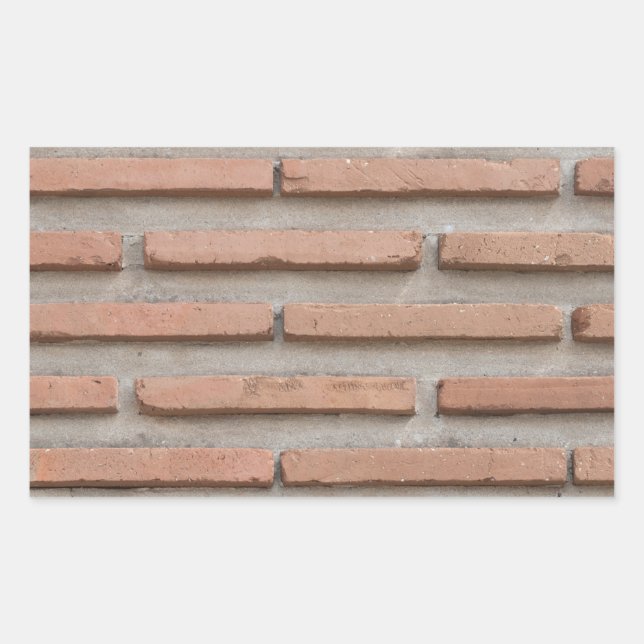 Pegatina Rectangular Pared de ladrillo (Anverso)